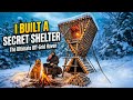 Building a Secret Log Cabin Alone in the Deep Woods (ASMR)