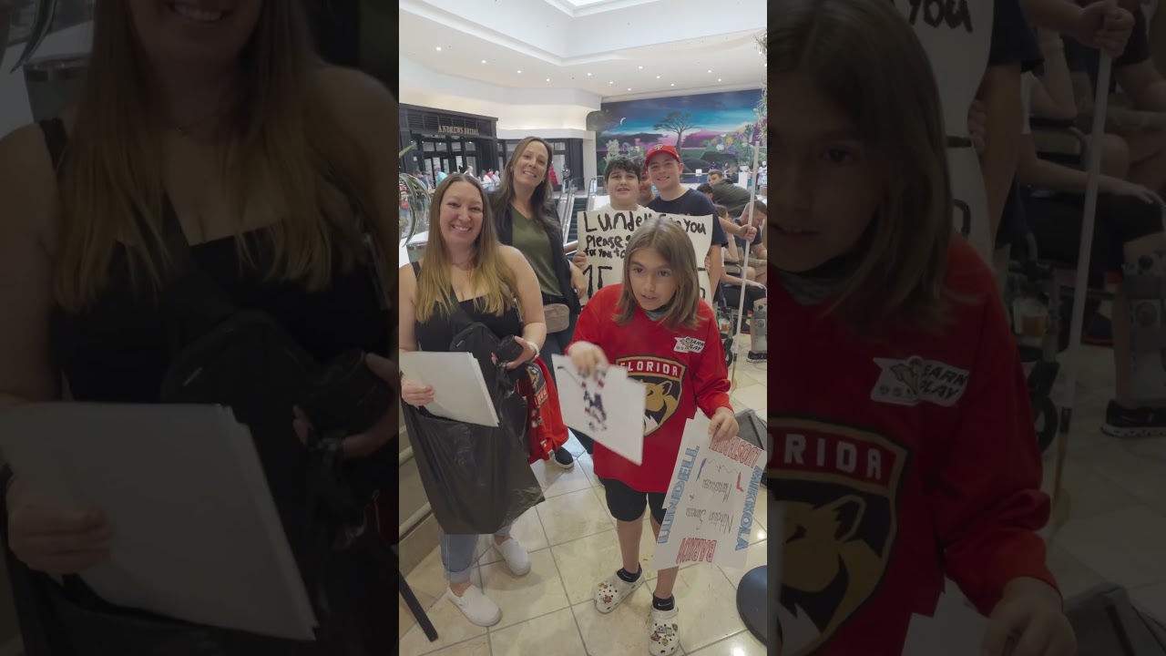 FLORIDA PANTHER FANS - live signing - ANTON LUNDELL - EETU LUOSTARINEN - NIKO MIKKOLA