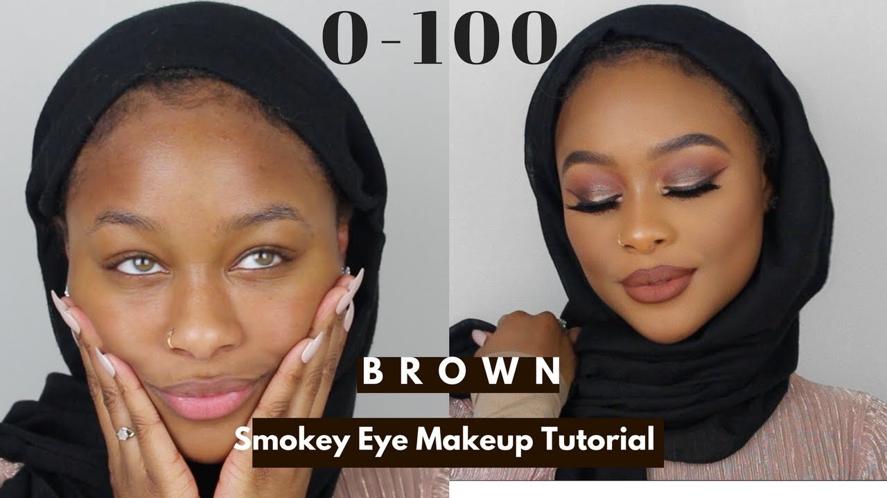 0 100 MAKEUP TUTORIAL BROWN SMOKEY EYE YASMINE SIMONE YouTube