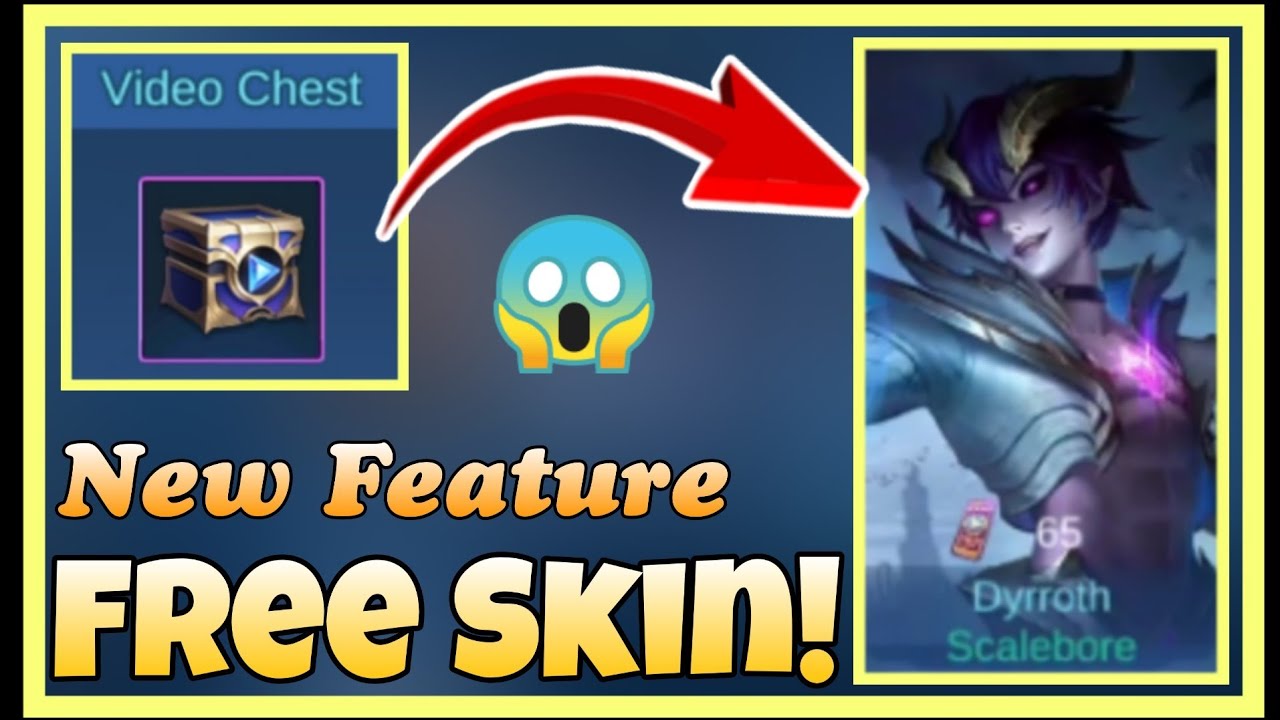 NEW FEATURE IN MOBILE LEGENDS | GET FREE SKINS BY WATCHING ADS | skin