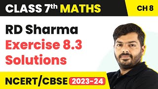 Class 7 Maths Linear Equations in One Variable | RD Sharma Ex 8.3 Solutions | Class 7 Maths