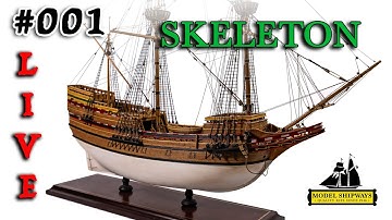 Ep. 001 - MAYFLOWER (1620) - SKELETON - Model Shipways KIT in scale 1:76
