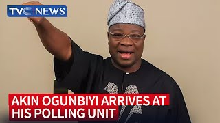 Osun Election See Moment Accord Party Candidate, Akin Ogunbiyi Arrives At His Polling Unit