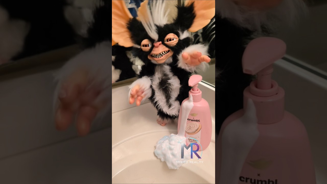 Mogwai Mohawk (Gremlins) Causes Chaos! Soap Suds Fill the Bathroom! 🫧😂