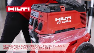 Efficiently Maintain Your Hiltis Vc 20U-L And Vc 40M-X Vacuum Cleaners