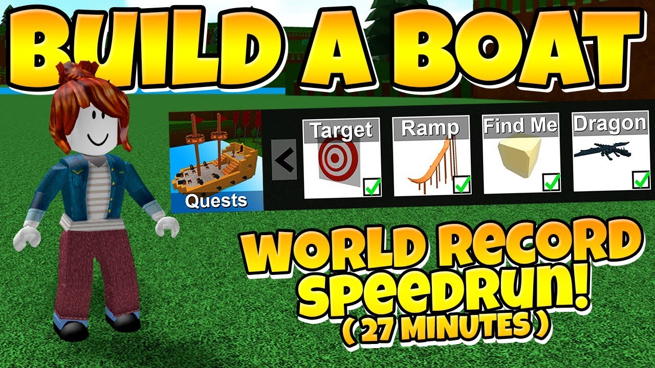 Build a Boat WORLD RECORD SPEEDRUN! 💨 ( 100% Completion )