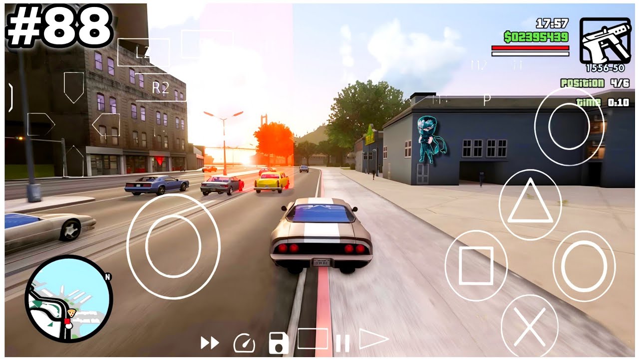 GTA SAN ANDREAS PS2 on MOBILE : GAMEPLAY #88 San Fierro Hills Race