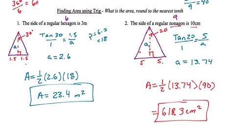 Geometry 10.3 Area of Regular Polygons Lesson Video