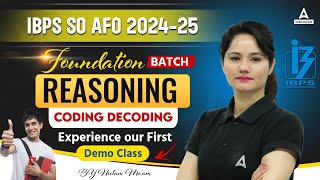 IBPS SO AFO 2024-25 | Foundation Batch Reasoning | Coding Decoding 1 | by Neelam Mam
