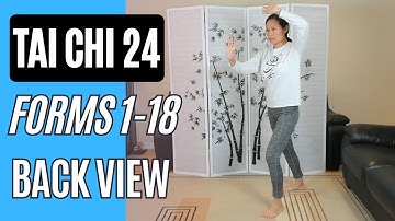 Tai Chi 24, Forms 1-18 Back View Up to Fair Lady Plays Shuttle