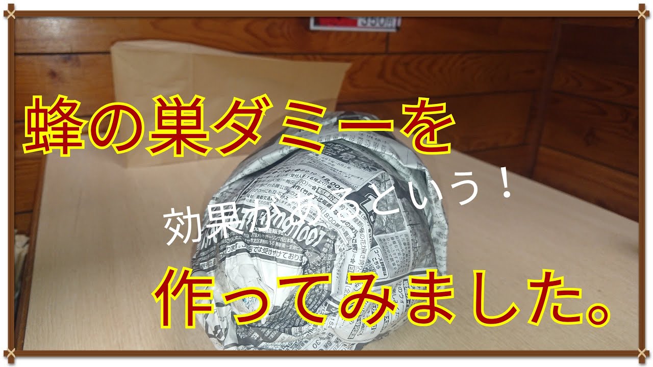 ハチの青春(自作) 作られる前に、蜂の巣ダミーを作ってみました。 - YouTube