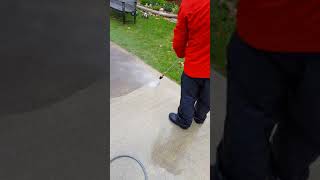 Concrete power wash