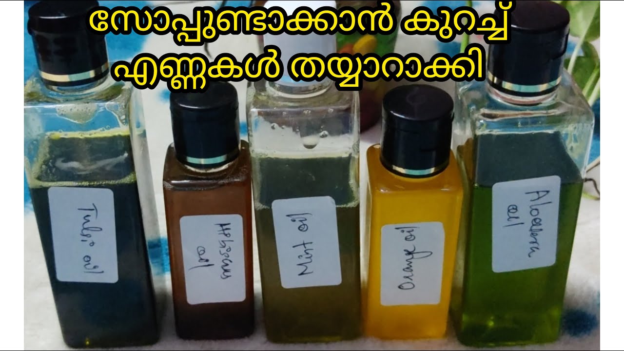 ഈ എണ്ണകൾ കൊണ്ട് സോപ്പുണ്ടാക്കാം/വീട്ടിൽ തയ്യാറാക്കിയ എണ്ണകൾ/Home Made Natural Soap Making/Organic
