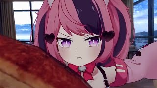 Ironmouse remix but she forces you to eat bread