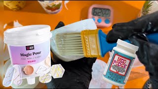 Using Magic Pour From Let’s Resin and Coating it with Mod Podge for a perfect Shiny Effect ✨