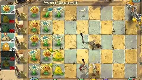Plants vs  Zombies 2 Pyramid of Doom Level 08 ios iphone gameplay
