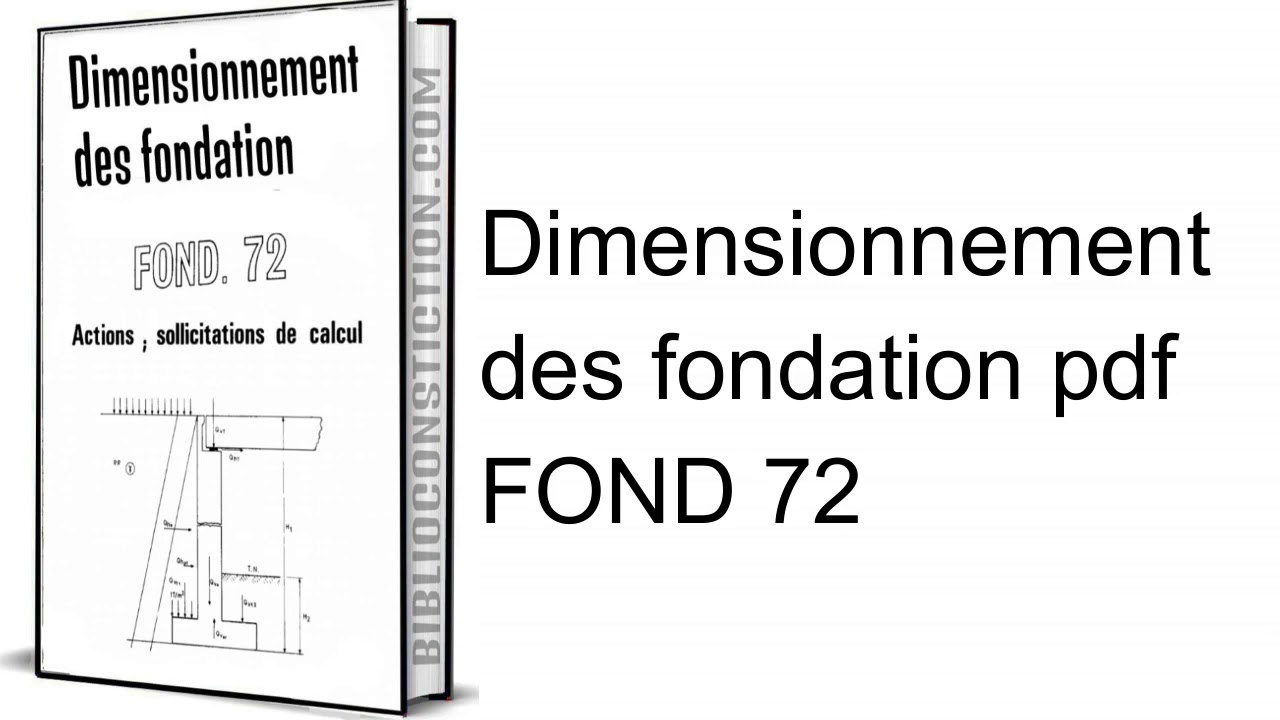 Dimensionnement des fondation pdf YouTube