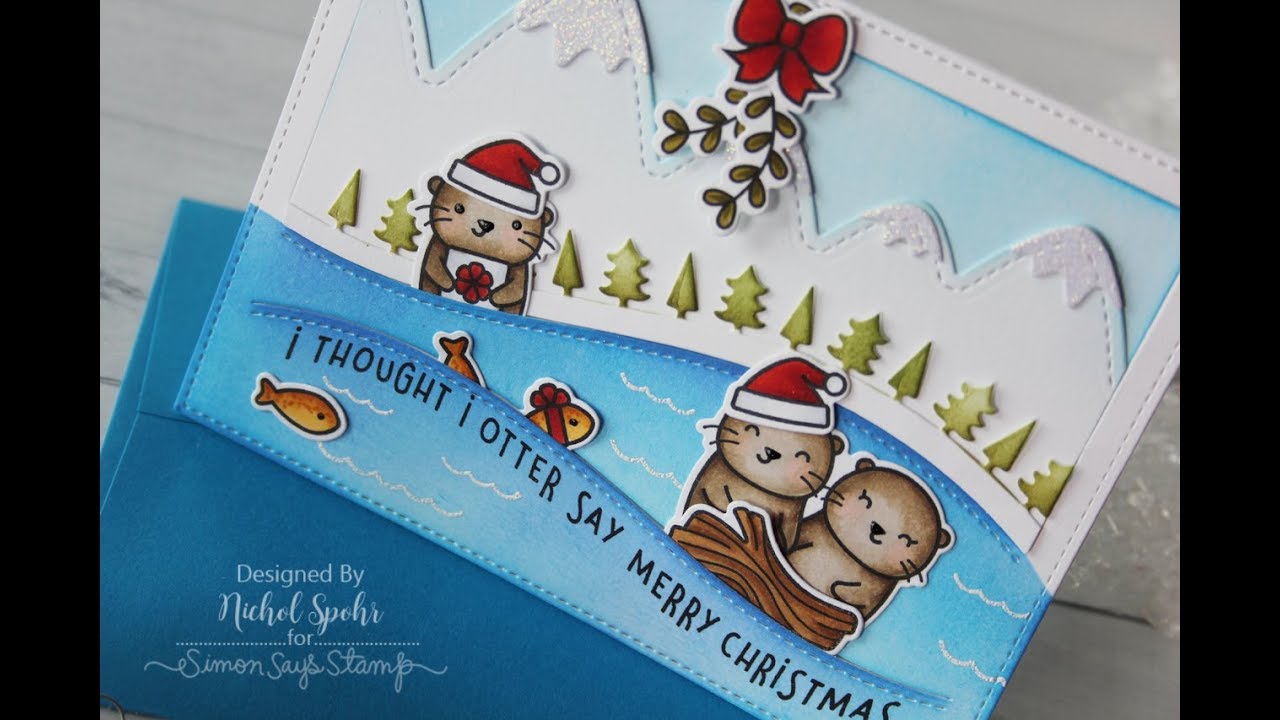 STAMPtember Lawn Fawn | Christmas Like No Otter Card