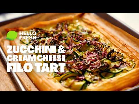 Easy Zucchini & Cream Cheese Filo Tart Recipe