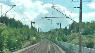 Führerstandsfahrt 103 113  HD - Stuttgart (via SFS bis ins Bw S)