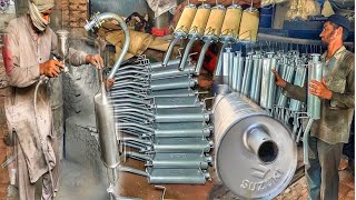 Incredible Manufacturing Process of Silencer Car.Metal Sheet Remix Silencer Mass Production Factory