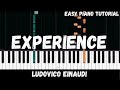 Ludovico einaudi  experience easy piano tutorial