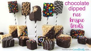 Chocolate Dipped Rice Krispie Treats