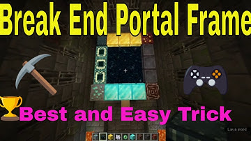 How to break end portal frame in Survival mode | Diamond Portal #Breakendportal #endportal