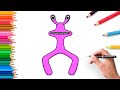 How to draw Pink Rainbow Friends from Roblox | easy Tutorial 