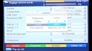 Décodeur STAR SAT - Comment configurer le nouveau transpondeur de la RTVC screenshot 3