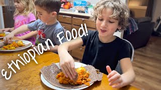 Making Ethiopian food for a big family!