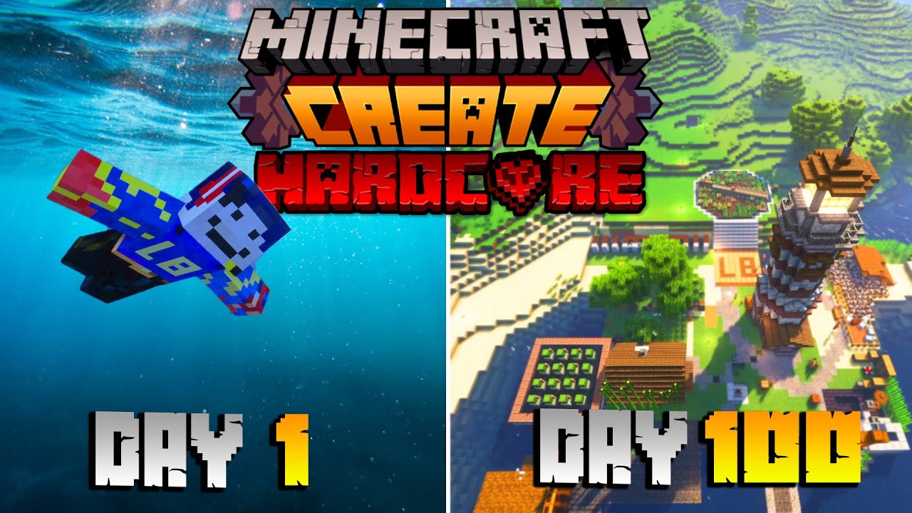I Survived 100 Days on Hardcore Minecraft In Create Mod...(Hindi) - YouTube