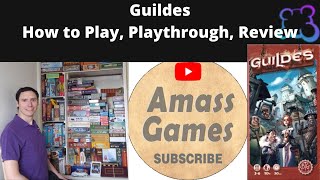 Guildes - How to setup play playthrough and review board game on BGA Board Game Arena *AmassGames HD