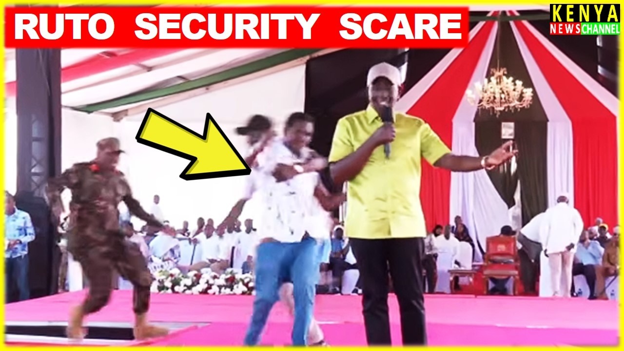 Посмотрите, как быстро отреагировала охрана Руто после того, как этот человек сегодня подбежал к ...
