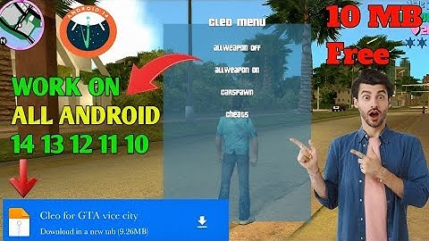 How To Install Cleo Mod In GTA VICECITY ANDROID | Work On android 14,13,12 ,11,10 |cleo cheat menu