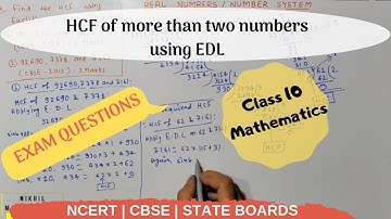 How to find HCF using Euclid