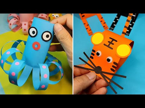 8 DIY Animal Paper Craft Toy Anyone Can Make || Super Easy Paper Crafts for Kids || Step By Step