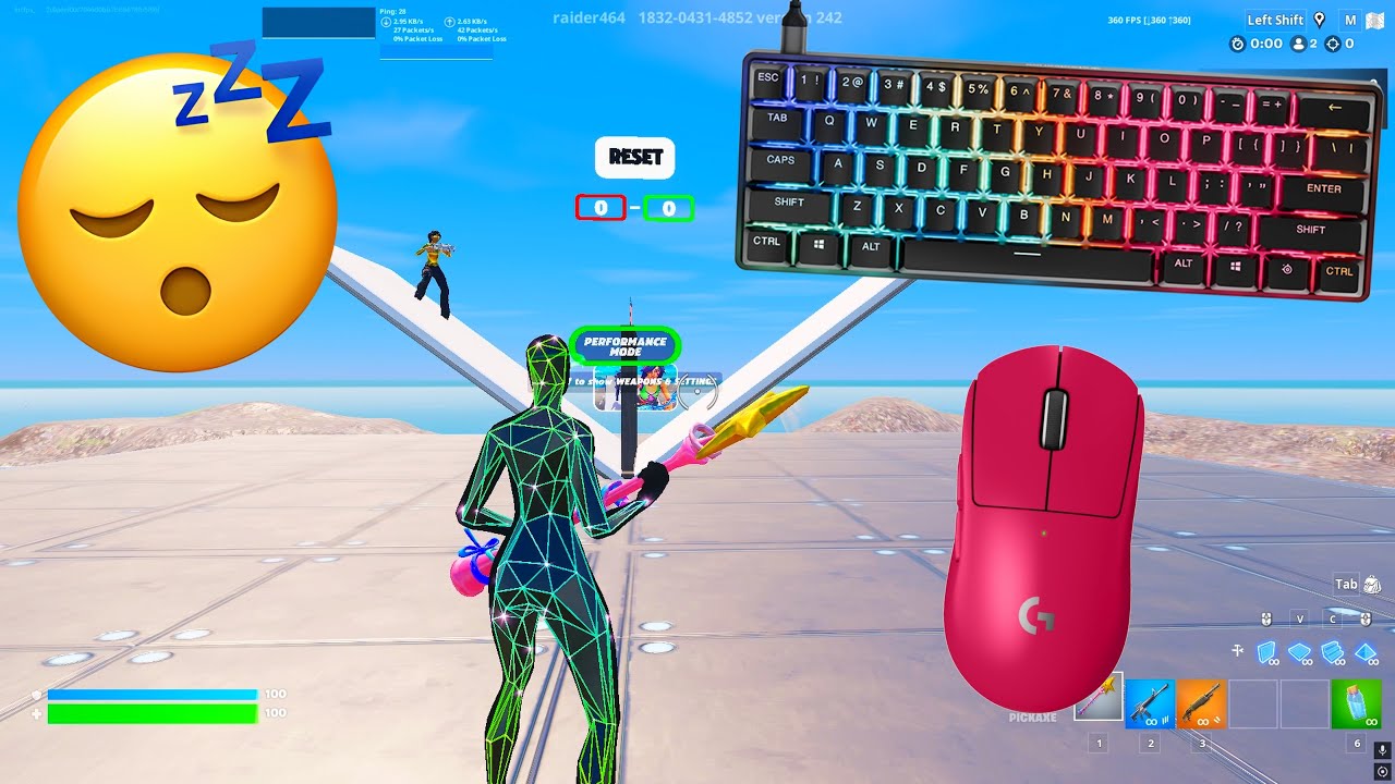 Fastest Mechanical Keyboard for Fortnite | Apex Pro Mini 360FPS Gameplay