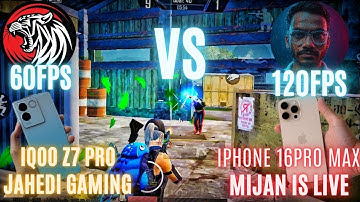 60FPS Android 🥵 VS 120FPS iPhone 16 Pro Max 🔥 | BGMI Ultra FPS Test!