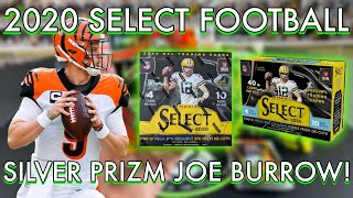 SILVER PRIZM JOE BURROW RETAIL HIT! | 2020 NFL Select Mega Box Opening in Honor of Super Bowl 56!