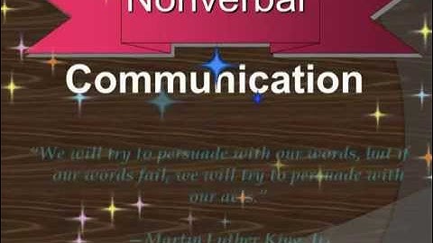 Non-Verbal Communication (ppt Presentation English 3)