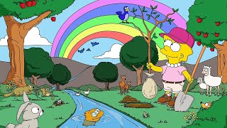 Lisa living in a tree to protect trees [The Simpsons]