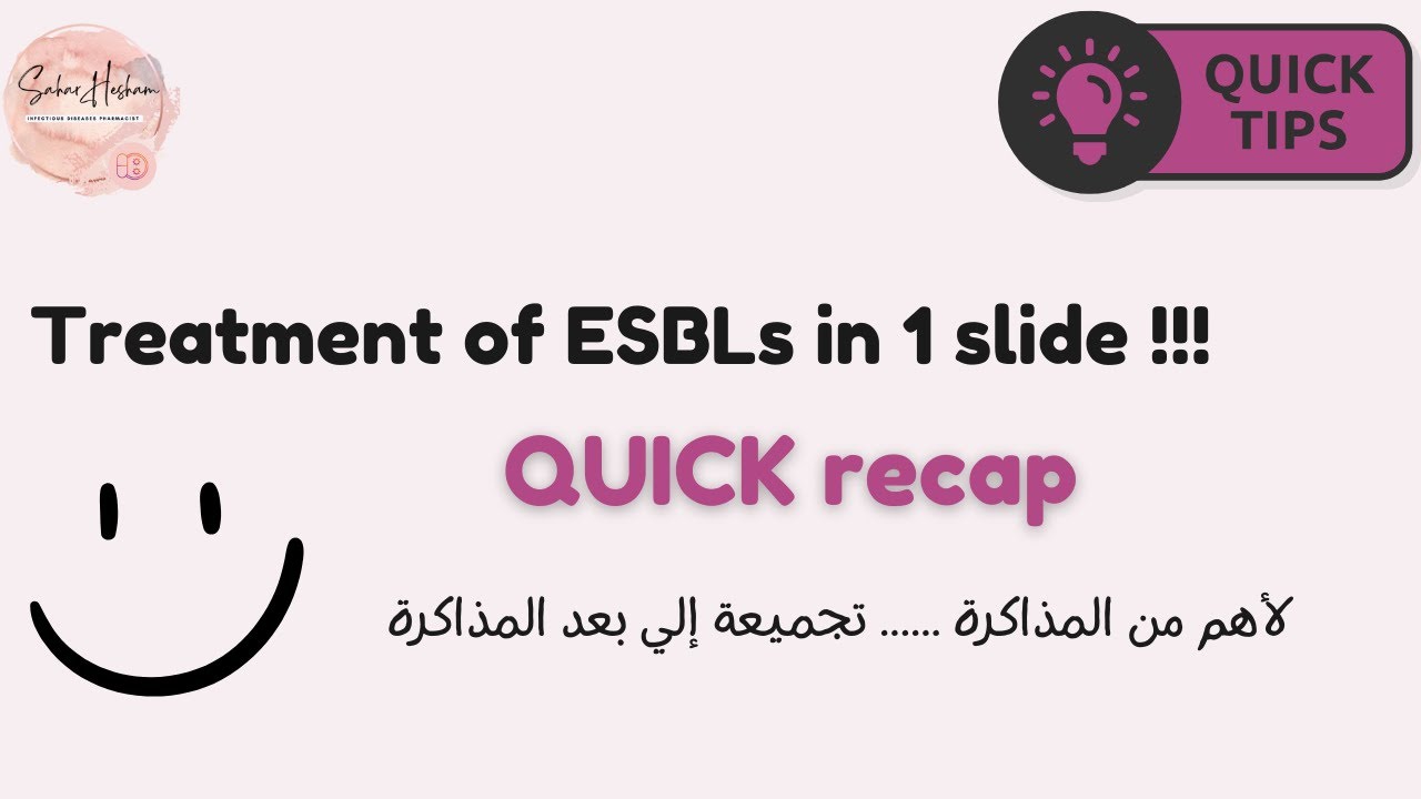 QUICK recap for the treatment of ESBLs in 1 slide !!!