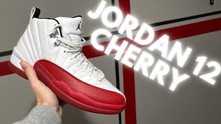Cherry Jordan 12 (r3p) ON FOOT REVIEW HAHASTYLE