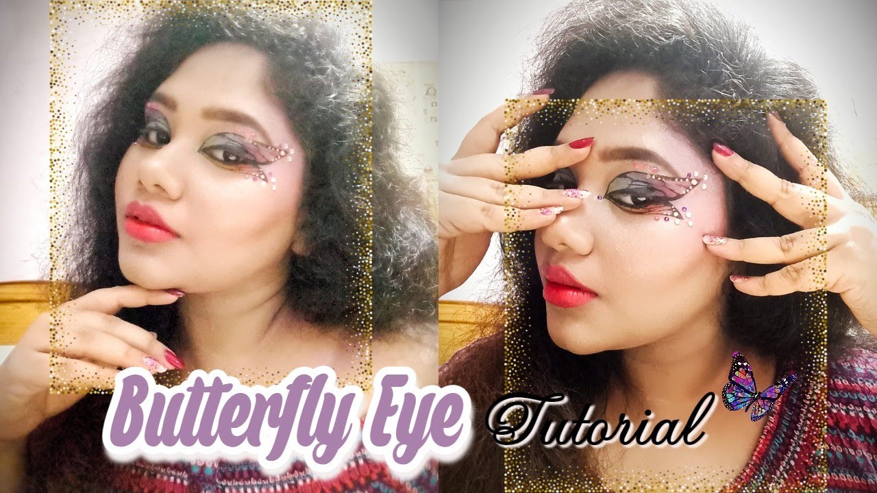 Butterfly Eyes Makeup Tutorial/Makeup Tutorial/Halloween Party Makeup ...