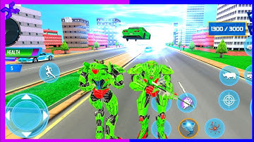 Green Tornado Robot Transform game Android gameplay
