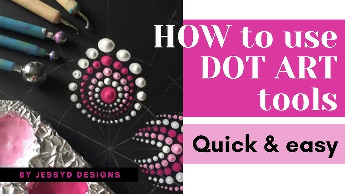 EASY Dot Art Mandala Rock Painting Using ONLY Qtip Toothpick