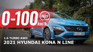 2021 Hyundai Kona N Line 0-100km/h & engine sound