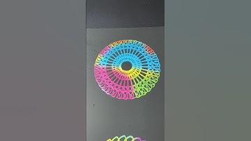 Colorfully Design Spirograph #spirograph #satisfying #shorts #relaxing #asmr #art #relax #viral