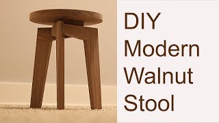 Designing and Building a Modern Walnut Stool